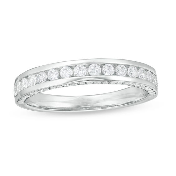 1/2 CT. T.W. Diamond Anniversary Band in 14K White Gold | Zales Outlet