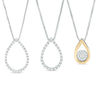 Thumbnail Image 1 of Convertibilities 1/5 CT. T.W. Diamond Teardrop Pendant in Sterling Silver and 10K Gold