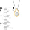 Thumbnail Image 3 of Convertibilities 1/5 CT. T.W. Diamond Teardrop Pendant in Sterling Silver and 10K Gold