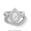 Thumbnail Image 4 of Vera Wang Love Collection 1-5/8 CT. T.W. Pear-Shaped Diamond Double Frame Twist Engagement Ring in 14K White Gold