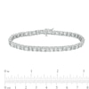 Thumbnail Image 2 of 3 CT. T.W. Baguette and Round Diamond Alternating Bracelet in 10K White Gold - 7.5"