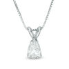 Thumbnail Image 1 of 1/3 CT. Certified Pear-Shaped Diamond Solitaire Pendant in 14K White Gold (I/I1)