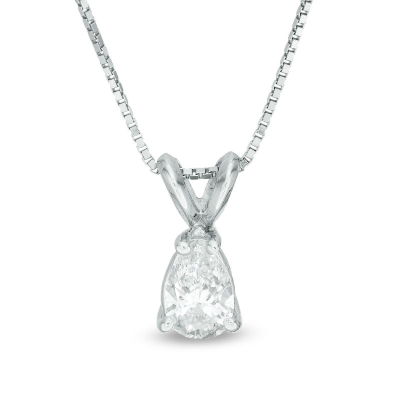 Beauvince Pear Shape Solitaire Pendant Necklace (2.95 ct Diamonds) in –  Beauvince Jewelry