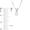 Thumbnail Image 2 of 1/3 CT. Certified Pear-Shaped Diamond Solitaire Pendant in 14K White Gold (I/I1)