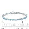 Thumbnail Image 3 of 4.0mm Blue Topaz Tennis Bracelet in Sterling Silver