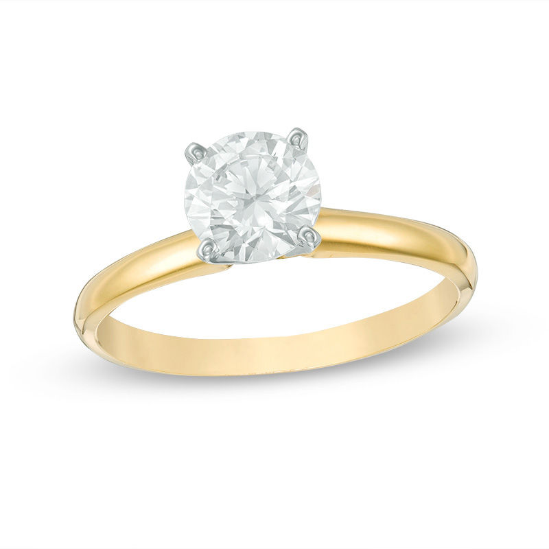 Buy Diamond Engagement Ring, 14K/18K Gold, One Carat Enagement Ring, Flush  Set Ring, Four Prong Engagement Ring, Simple Diamond Ring Online in India -  Etsy