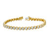 Thumbnail Image 3 of 1/10 CT. T.W. Diamond &quot;S&quot; Tennis Bracelet in Sterling Silver with 14K Gold Plate - 7.25&quot;