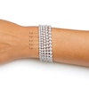 Thumbnail Image 5 of 1/10 CT. T.W. Diamond &quot;S&quot; Tennis Bracelet in Sterling Silver with 14K Rose Gold Plate - 7.25&quot;