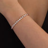 Thumbnail Image 2 of 1/4 CT. T.W. Diamond &quot;S&quot; Tennis Bracelet in Sterling Silver with 14K Rose Gold Plate - 7.25&quot;