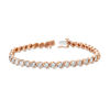 Thumbnail Image 3 of 1/4 CT. T.W. Diamond &quot;S&quot; Tennis Bracelet in Sterling Silver with 14K Rose Gold Plate - 7.25&quot;