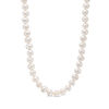 Thumbnail Image 1 of 7.5-8.0mm Freshwater Cultured Pearl Strand Necklace with Sterling Silver Filigree Clasp-24&quot;