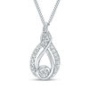 Thumbnail Image 0 of Interwoven™ 1/10 CT. T.W. Diamond Pendant in Sterling Silver - 19"