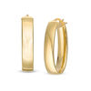 Thumbnail Image 1 of 30.0mm Oval Hoop Earrings in 10K Gold