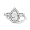 Thumbnail Image 1 of Vera Wang Love Collection 1-3/4 CT. T.W. Certified Pear-Shaped Diamond Frame Engagement Ring in 14K White Gold (I/SI2)