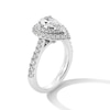 Thumbnail Image 3 of Vera Wang Love Collection 1-3/4 CT. T.W. Certified Pear-Shaped Diamond Frame Engagement Ring in 14K White Gold (I/SI2)