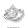 Thumbnail Image 4 of Vera Wang Love Collection 1-3/4 CT. T.W. Certified Pear-Shaped Diamond Frame Engagement Ring in 14K White Gold (I/SI2)