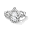 Thumbnail Image 5 of Vera Wang Love Collection 1-3/4 CT. T.W. Certified Pear-Shaped Diamond Frame Engagement Ring in 14K White Gold (I/SI2)