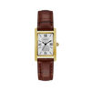 Thumbnail Image 0 of Ladies' Caravelle by Bulova Gold-Tone Strap Watch with Rectangular Silver-Tone Dial (Model: 44L234)