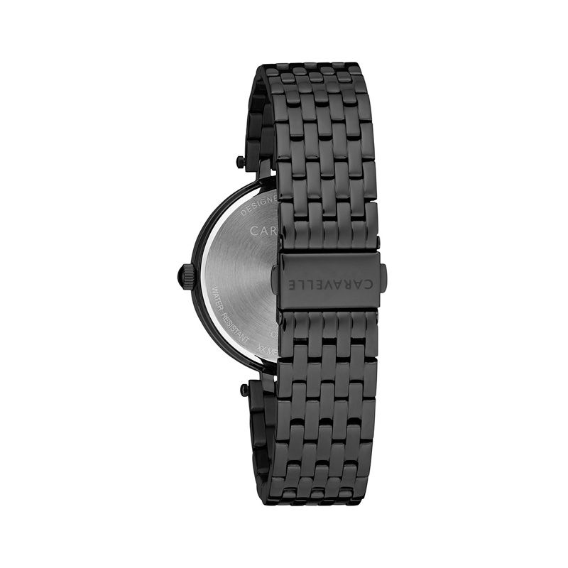 Main Image 3 of Ladies' Caravelle by Bulova Crystal Accent Black IP Watch (Model: 45L171)