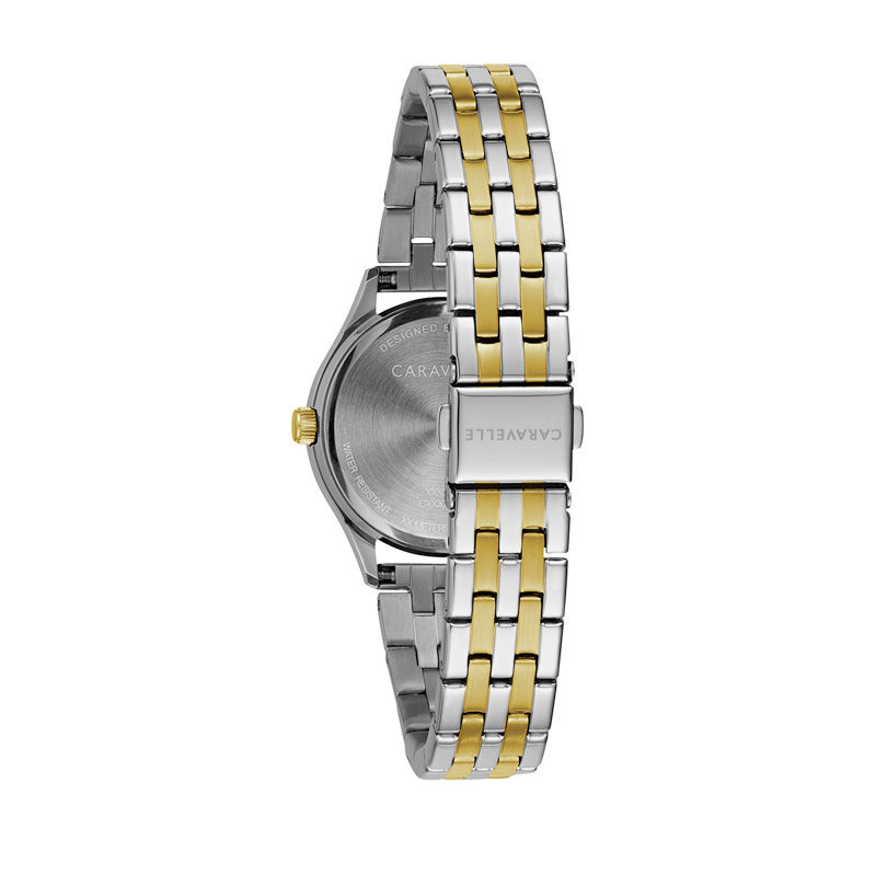 Main Image 3 of Ladies' Caravelle by Bulova Two-Tone Watch with Silver-Tone Dial (Model: 45M112)