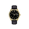 Thumbnail Image 1 of Men's Caravelle by Bulova Gold-Tone Strap Watch with Black Dial (Model: 44B118)