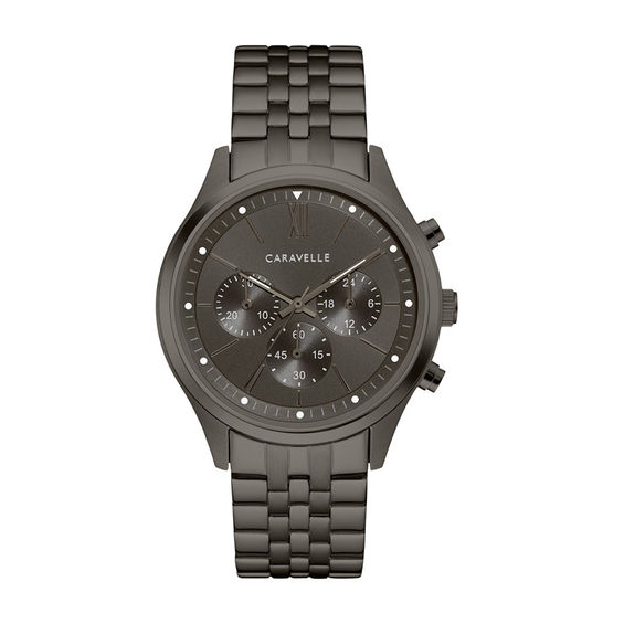 Men's Caravelle By Bulova Gunmetal IP Chronograph Watch (Model: 45A141)