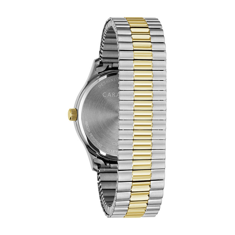 Main Image 3 of Men's Caravelle by Bulova Two-Tone Expansion Watch with White Dial (Model: 45B147)