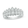 Thumbnail Image 0 of 1/4 CT. T.W. Diamond Pyramid Wedding Band in 10K White Gold