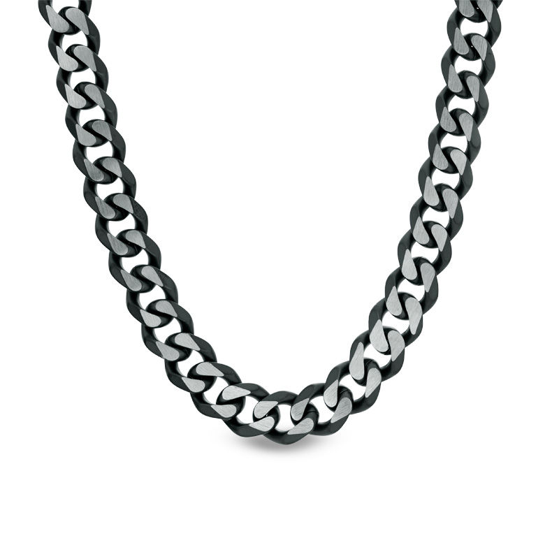 Men's 7.0mm Curb Chain Necklace in Sterling Silver - 22
