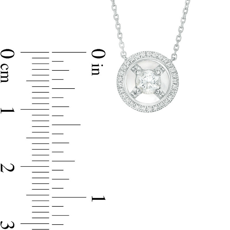 Magnificence™ 1/4 CT. T.W. Diamond Frame Necklace in 10K White Gold