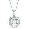 Thumbnail Image 0 of Magnificence™ 1/3 CT. T.W. Diamond Cushion Frame Pendant in 10K White Gold
