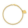 Thumbnail Image 1 of Heart Charm Bracelet in 14K Gold - 7.5&quot;