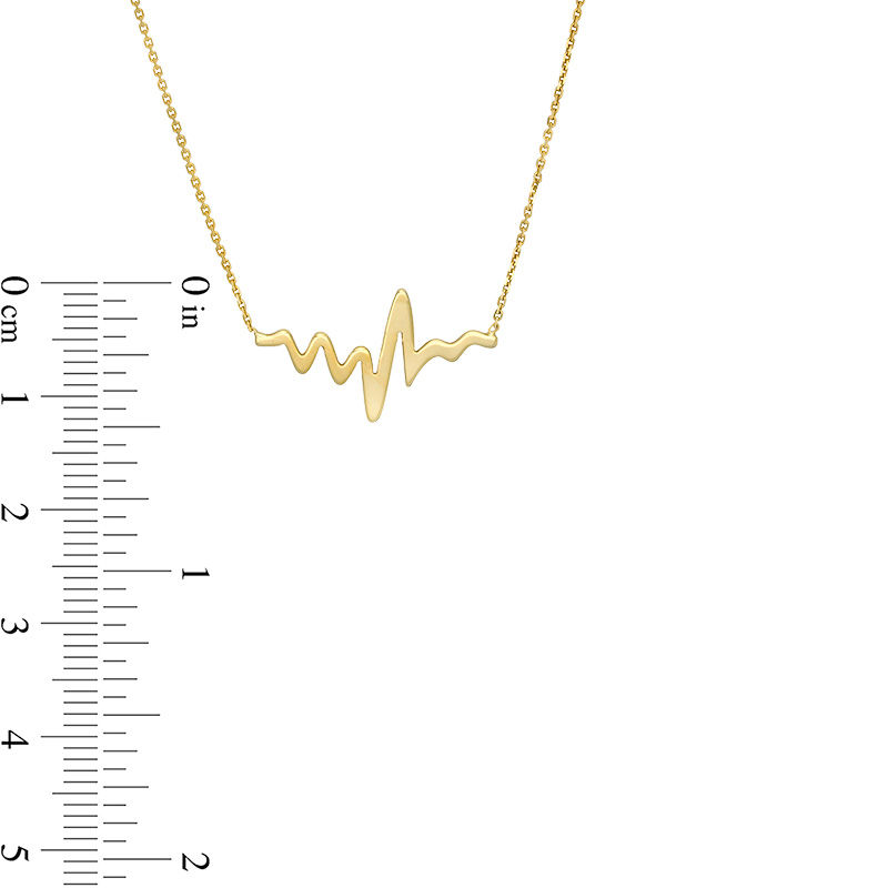 Main Image 2 of Heartbeat Necklace in 10K Gold