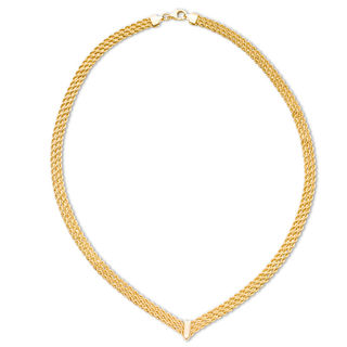 Men's 3.85mm Solid Glitter Rope Chain Necklace in 14K Gold - 24