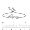 Thumbnail Image 1 of Diamond Accent "love" Bolo Bracelet in Sterling Silver - 9.5"