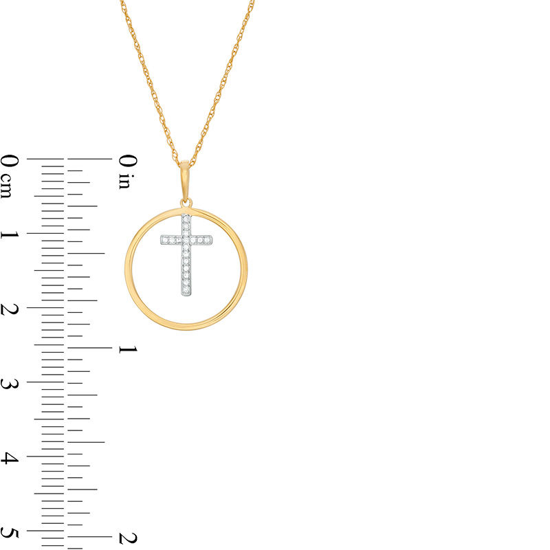 Cross deals circle necklace