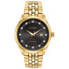 Thumbnail Image 1 of Men's Citizen Eco-Drive® Corso Diamond Accent Gold-Tone Watch with Black Dial (Model: BM7252-51G)