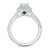 Thumbnail Image 3 of Vera Wang Love Collection 1-1/3 CT. T.W. Emerald-Cut Diamond Double Frame Engagement Ring in 14K White Gold