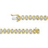 Thumbnail Image 1 of 1/2 CT. T.W. Diamond "S" Tennis Bracelet in Sterling Silver with 14K Gold Plate - 7.25"