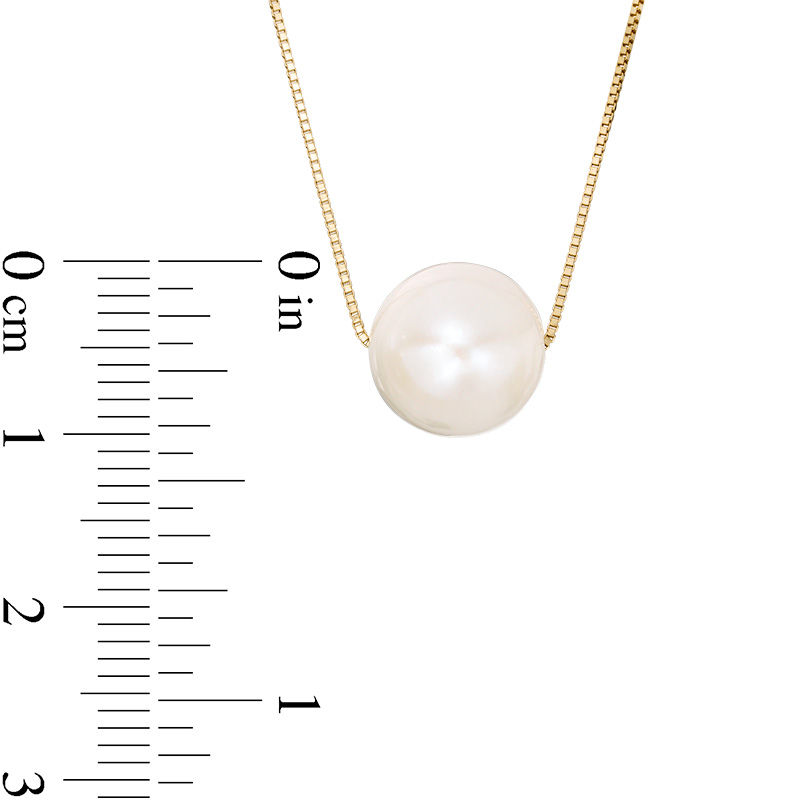 Main Image 2 of 10.0-11.0mm Freshwater Cultured Pearl Pendant with 10K Gold Chain