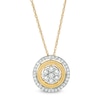 Thumbnail Image 1 of 1/3 CT. T.W. Multi-Diamond Double Frame Vintage-Style Pendant in 10K Gold