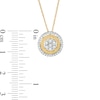 Thumbnail Image 2 of 1/3 CT. T.W. Multi-Diamond Double Frame Vintage-Style Pendant in 10K Gold