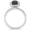 Thumbnail Image 3 of 2 CT. T.W.  Black and White Diamond Frame Engagement Ring in 10K White Gold