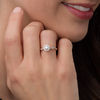 Thumbnail Image 3 of 3/8 CT. T.W. Diamond Frame Twist Engagement Ring in 10K Rose Gold