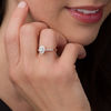 Thumbnail Image 3 of 3/8 CT. T.W. Pear-Shaped Diamond Frame Twist Engagement in 10K Rose Gold