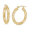 Thumbnail Image 1 of Diamond-Cut Mesh Tube Hoop Earrings in 14K Gold