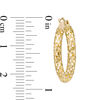 Thumbnail Image 2 of Diamond-Cut Mesh Tube Hoop Earrings in 14K Gold