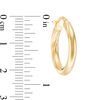 Thumbnail Image 2 of 3.0 x 15.0mm Twist Hoop Earrings in 14K Gold