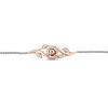 Thumbnail Image 2 of Enchanted Disney Belle 1/10 CT. T.W. Diamond Bypass Rose Bolo Bracelet in Sterling Silver and 10K Rose Gold - 10.5&quot;