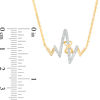 Thumbnail Image 2 of 1/6 CT. T.W. Diamond Infinity Knot Heartbeat Necklace in 10K Gold - 17.1&quot;